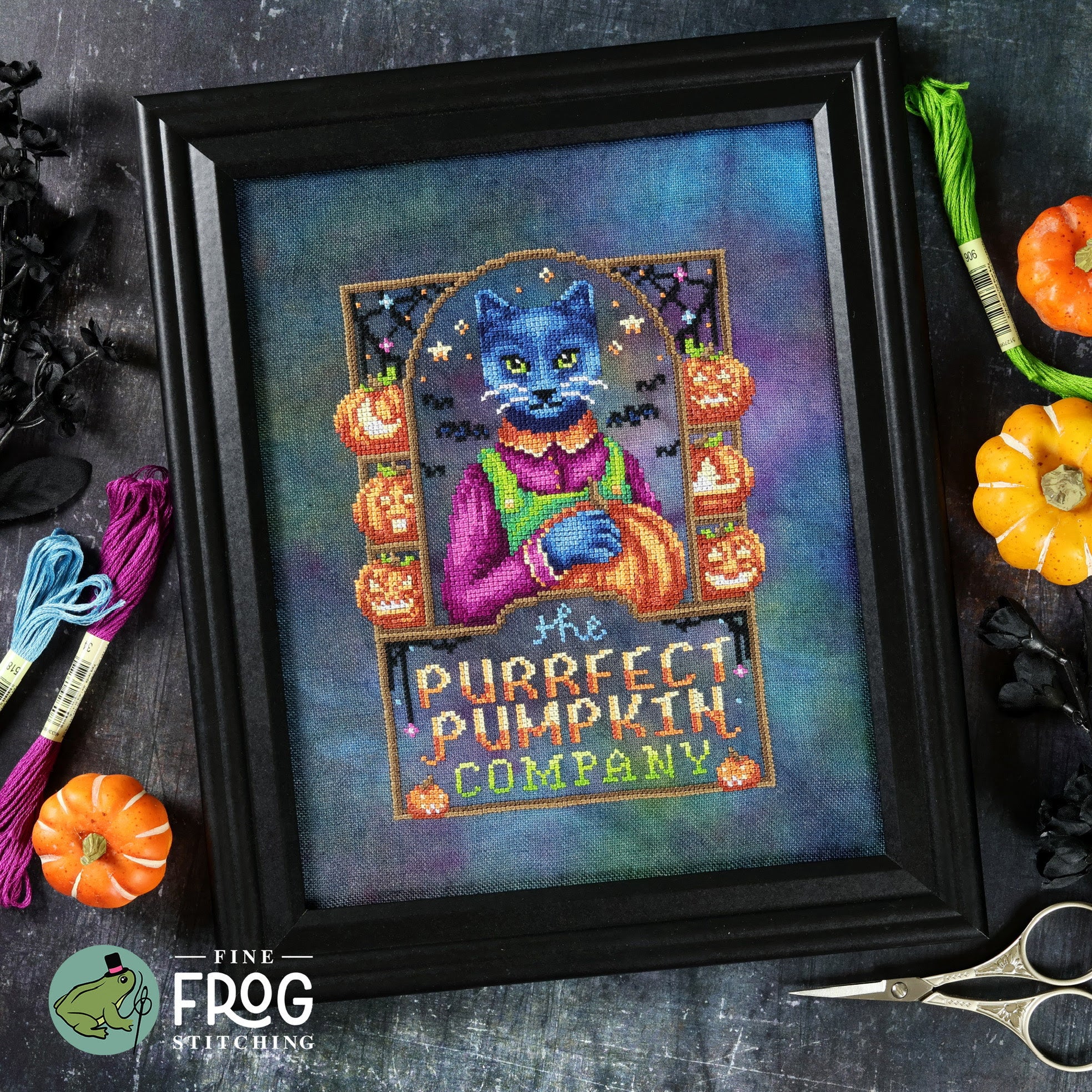 Purrfect Pumpkin Co | Fine Frog Stitching