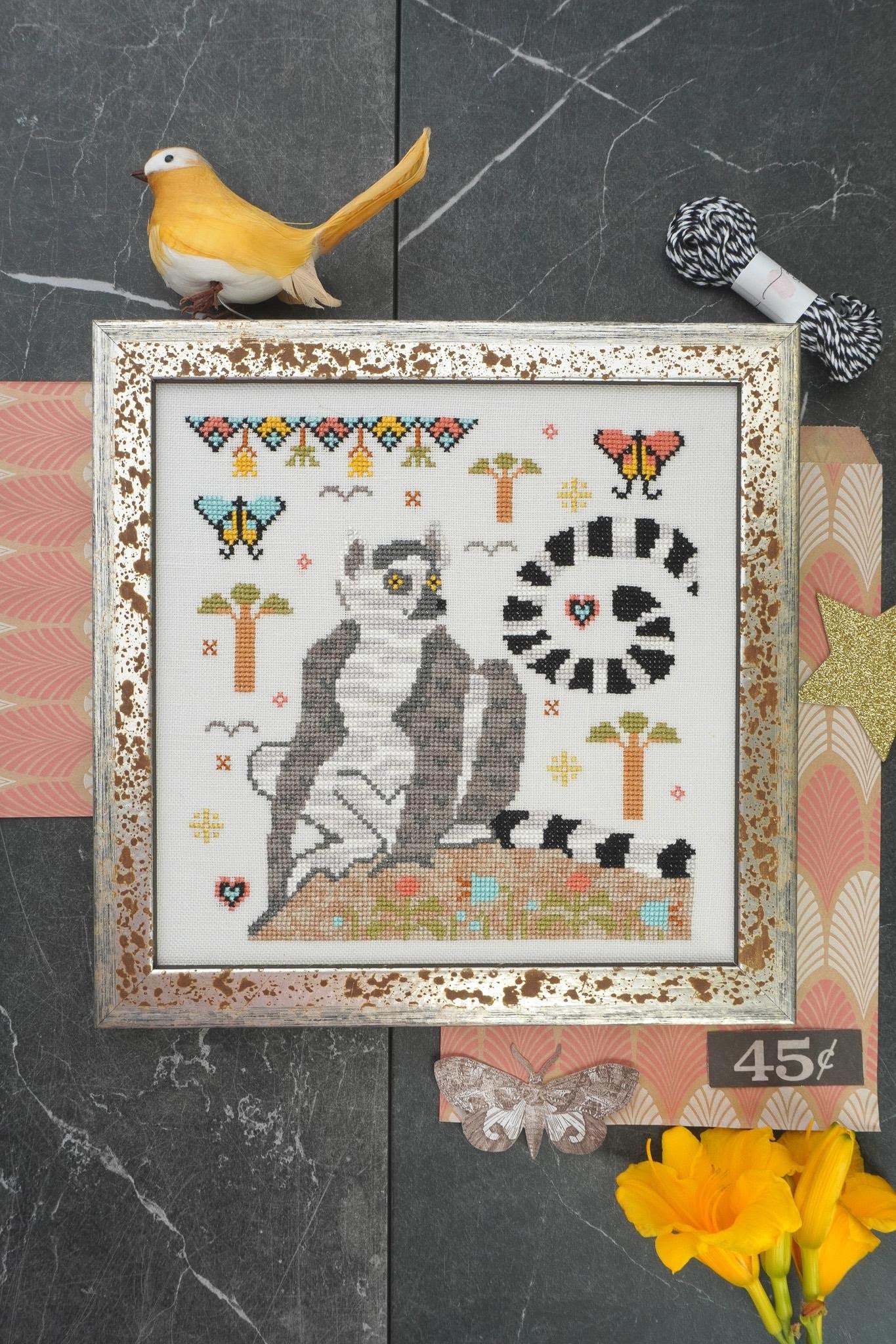 Ring-Tailed Lemur | Lindy Stitches Needleworks