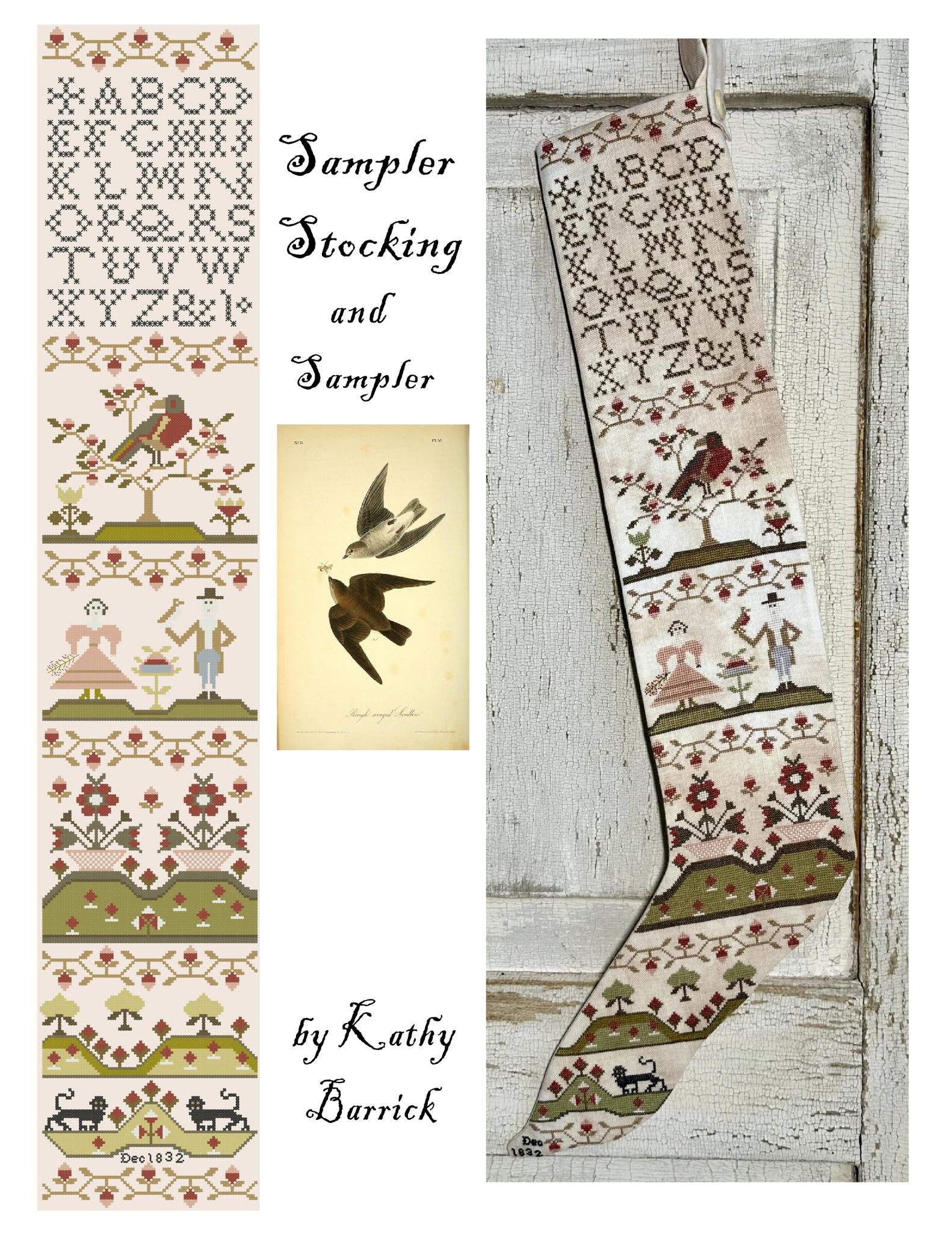 Sampler Stocking and Sampler | Kathy Barrick