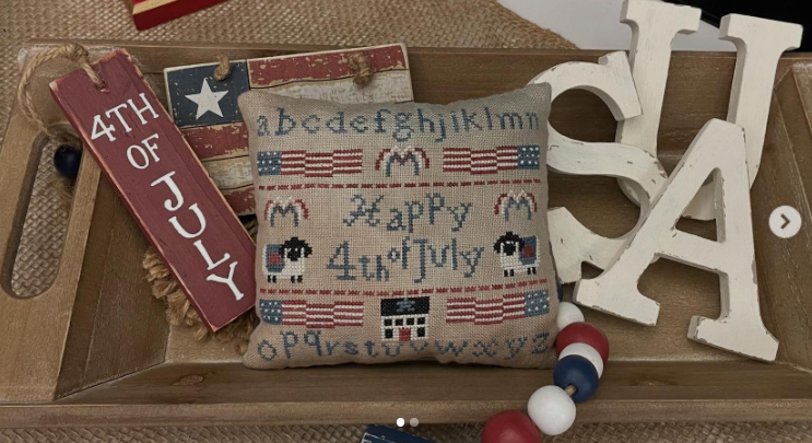 Happy 4th Of July Sampler Pillow | Mani Di Donna
