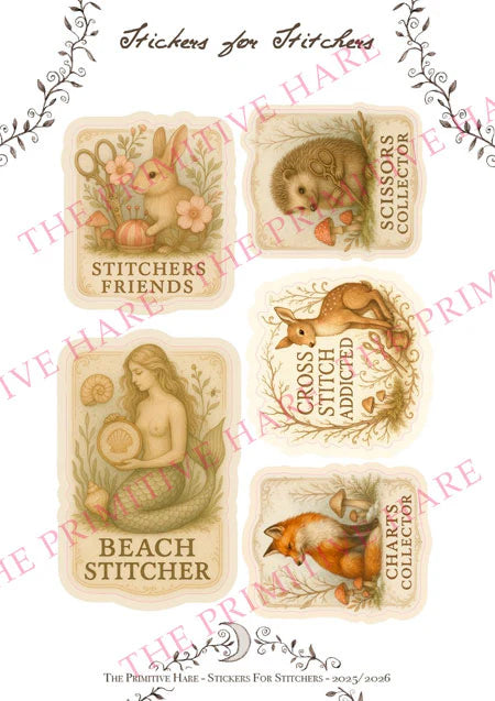 Stickers for Stitchers | Primitive Hare