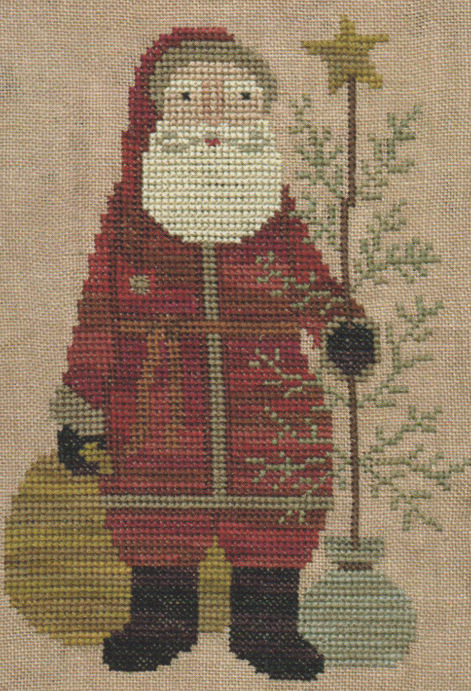 Country Santa Cross Stitch | Teresa Kogut