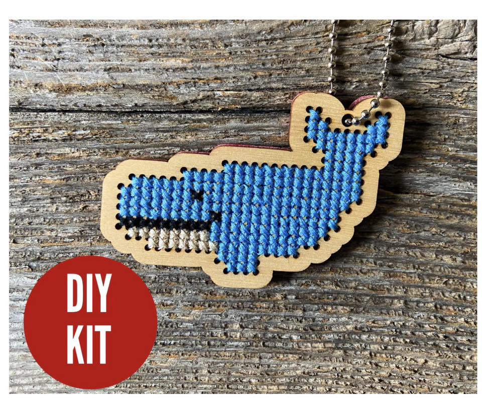 Wally Whale Key Chain Kit  | Canadian Stitchery