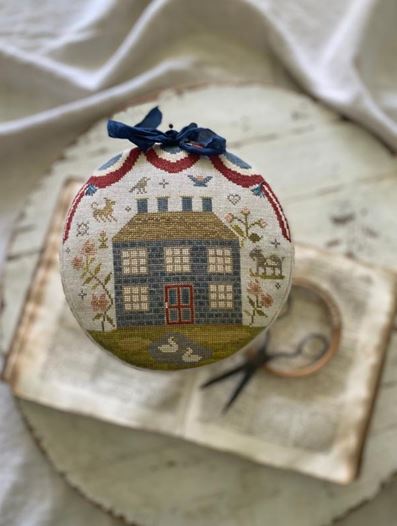 Big Blue House Pinkeep Drum & Strawberry | Stacy Nash Primitives