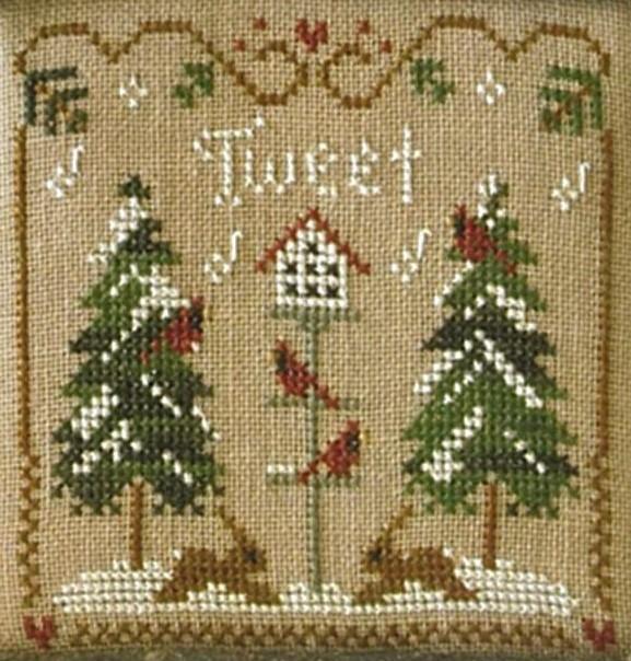 2011 Ornament 1 - Cardinal Winter (#321) | Little House Needleworks