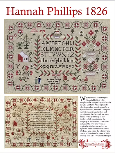 Hannah Phillips 1826 | Needlework Press