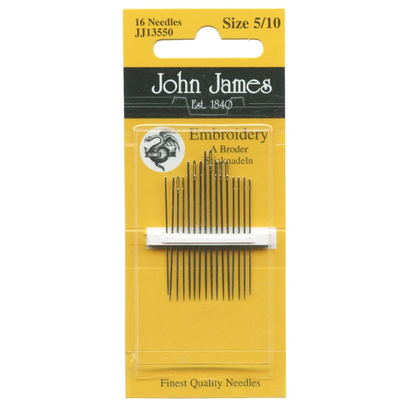 John James Embroidery Needles Size 5/10