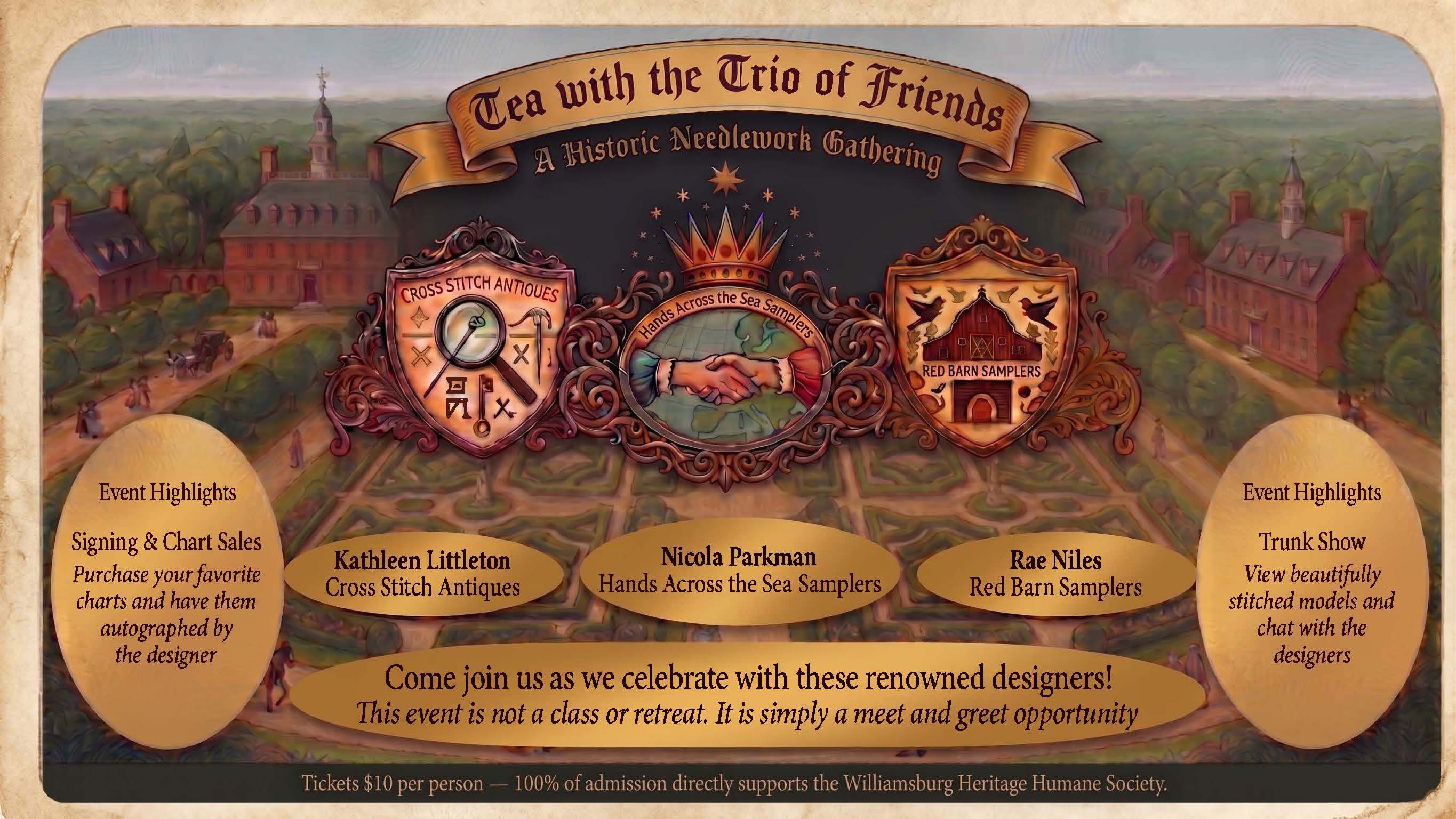 Tea with a Trio of Friends | Liberty Hill Needleworks