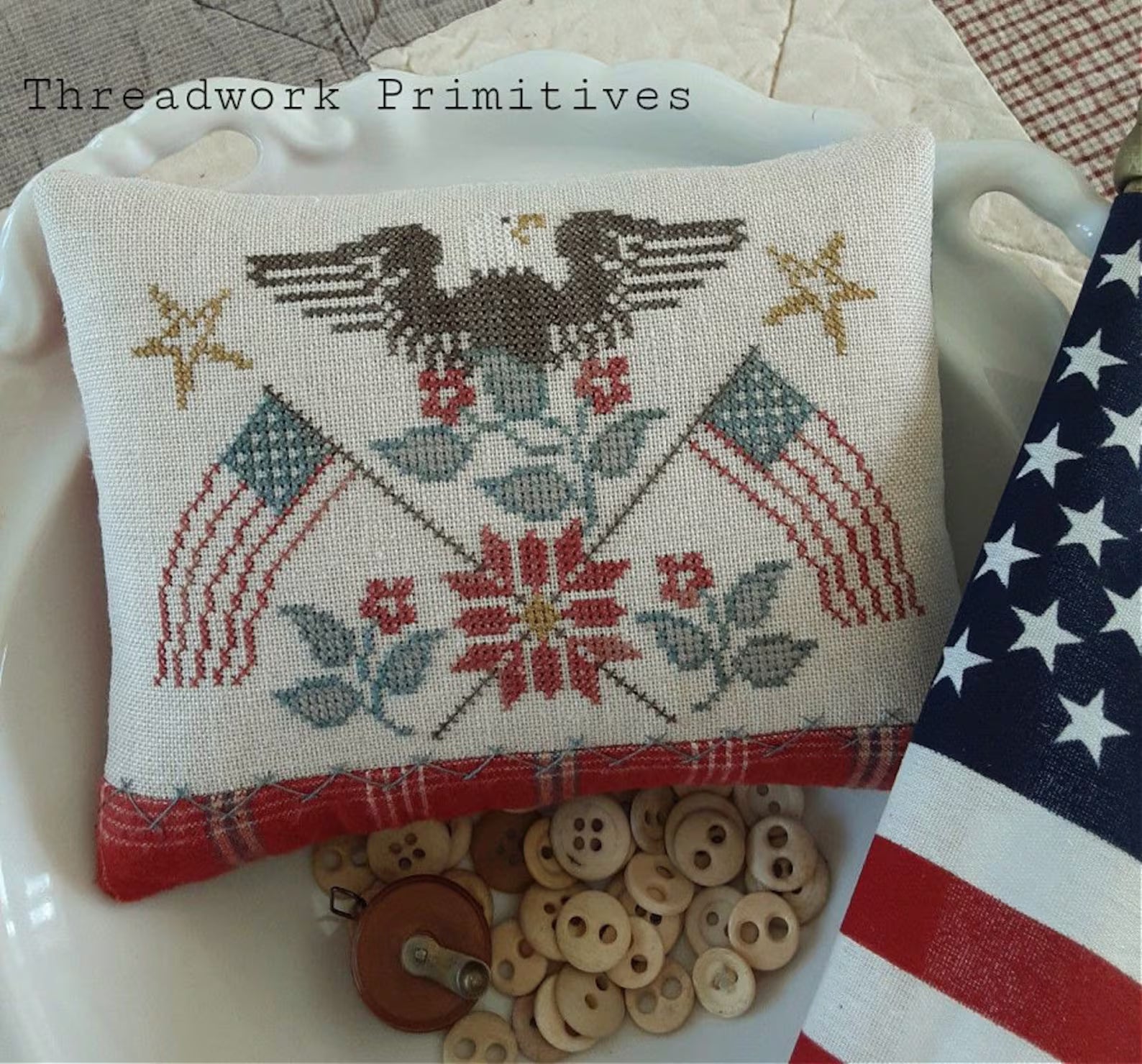 Patriotic Rose (#118) | Threadwork Primitives