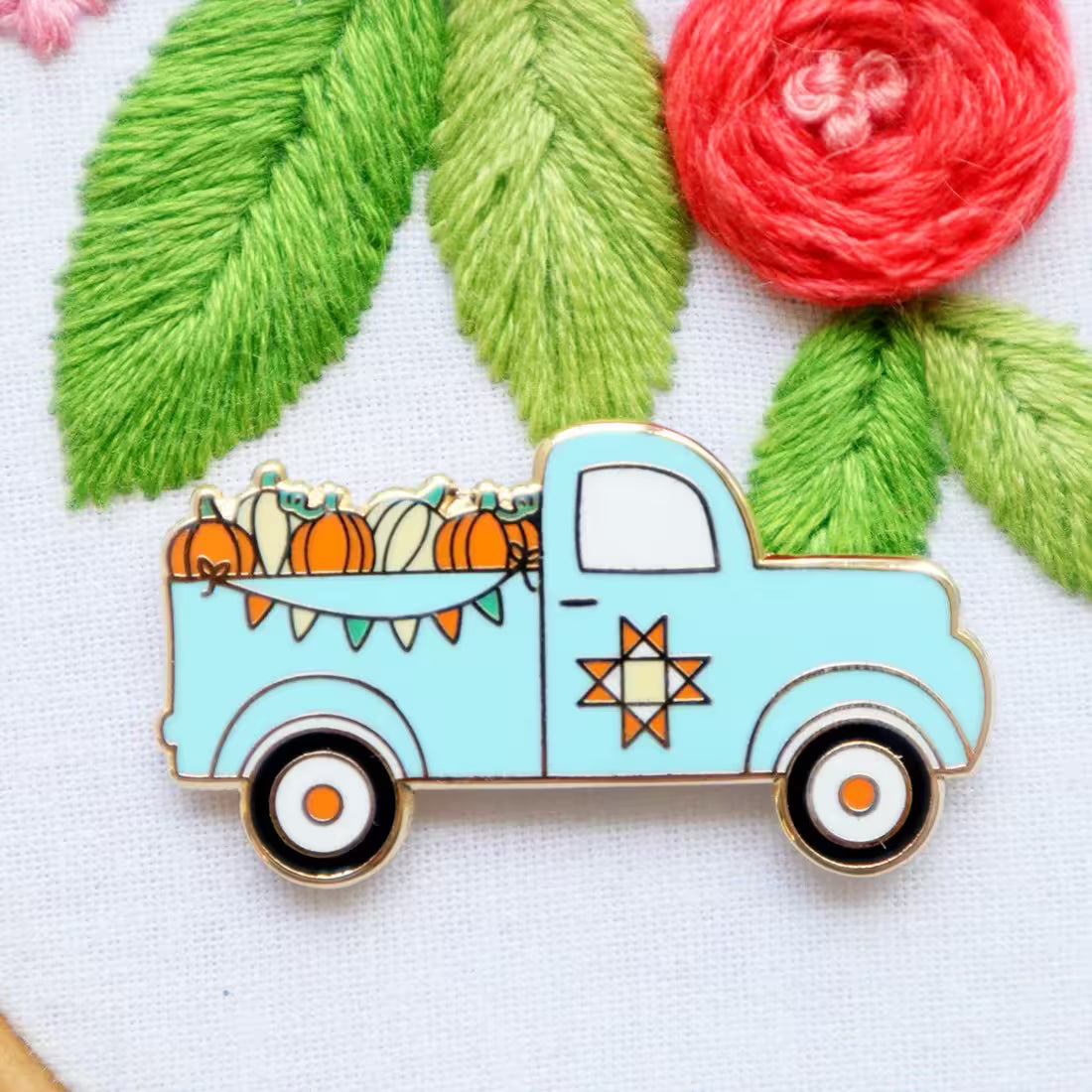 Fall Pumpkin Truck Needle Minder | Flamingo Toes