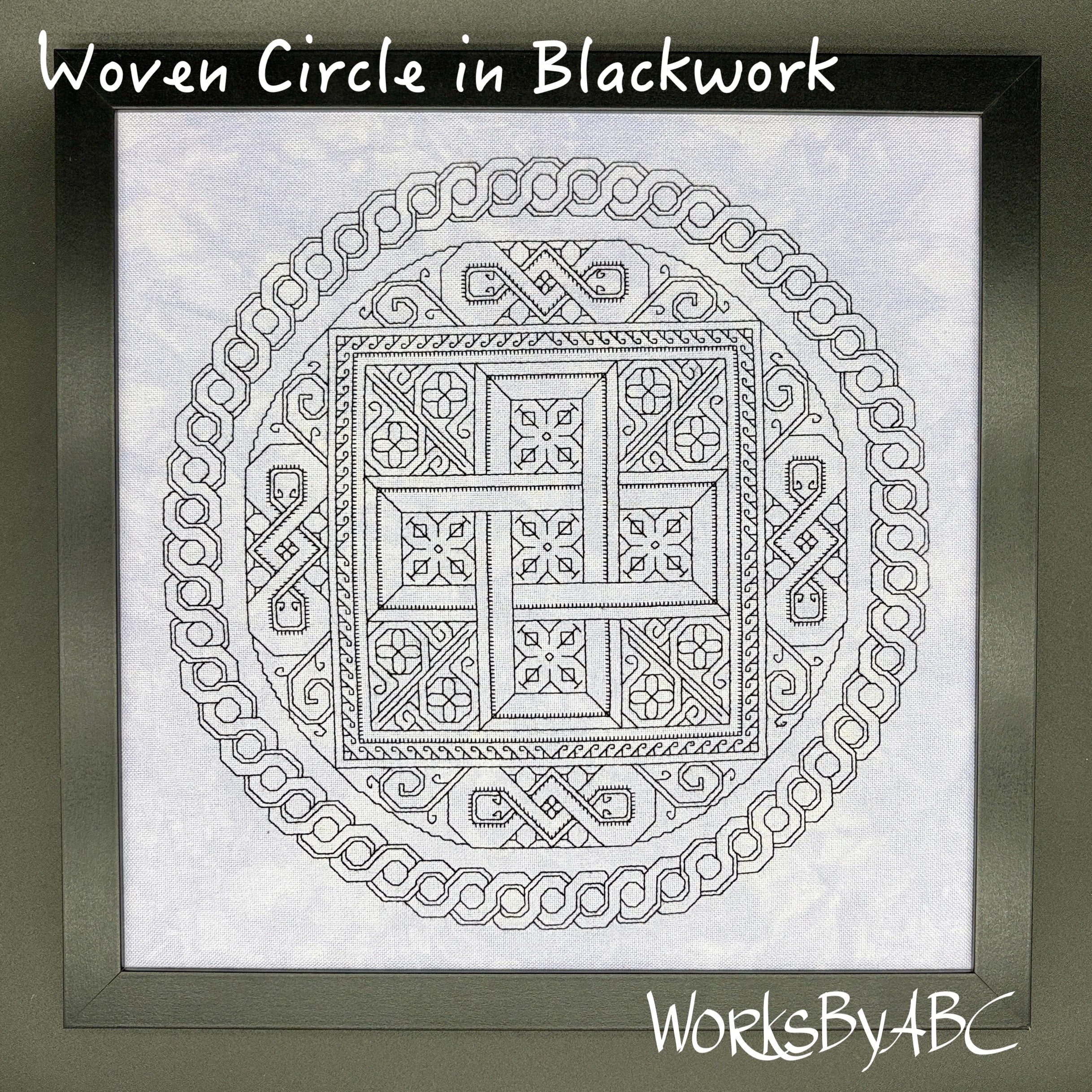 Woven Circle in Blackwork | WorksByABC