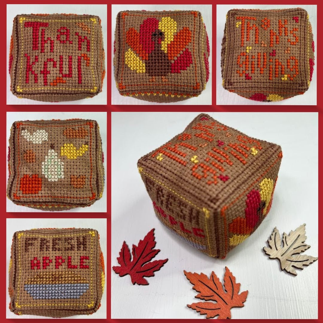 Thanksgiving - Small Cube Series | Ladybug Stitches