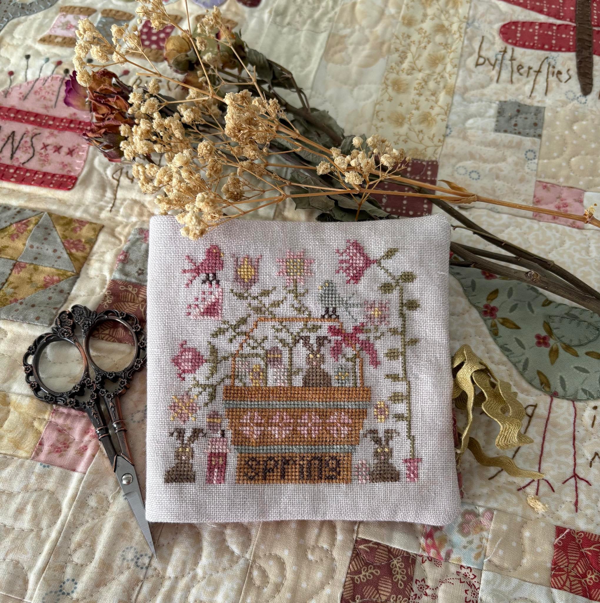 Chocolate Bunnies Needle Book |  Pansy Patch Quilts