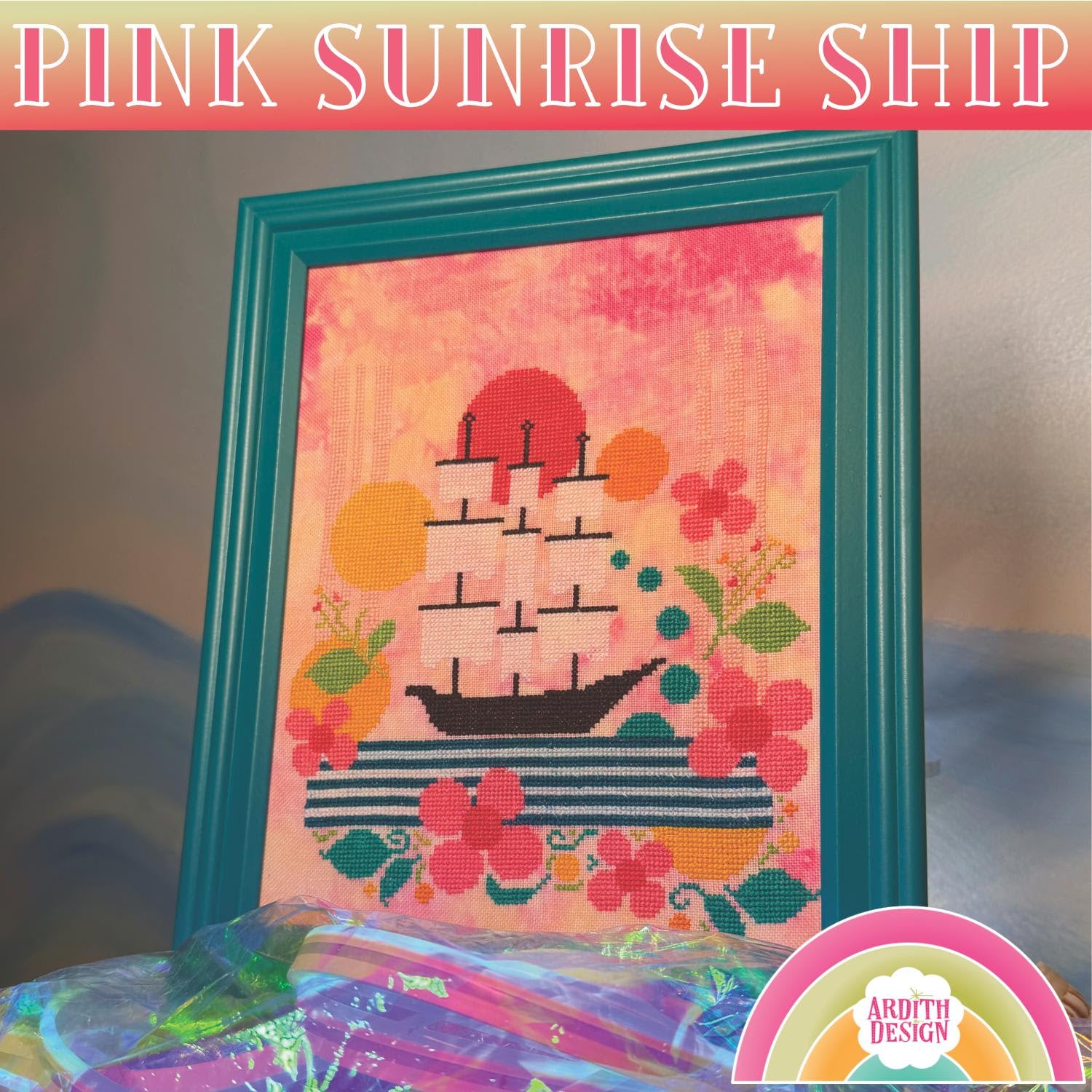 Pink Sunrise Ship | Ardith Design