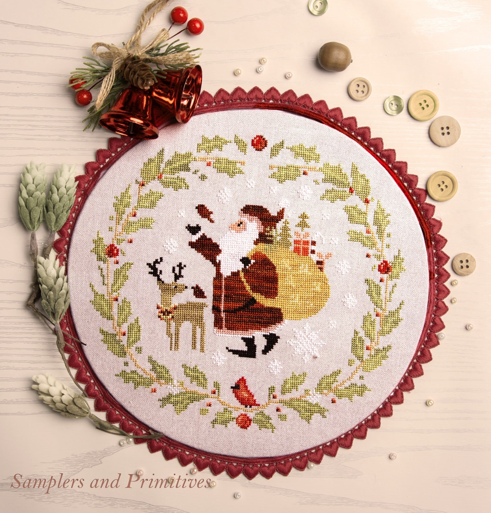 Santa and Friends | Samplers and Primitives