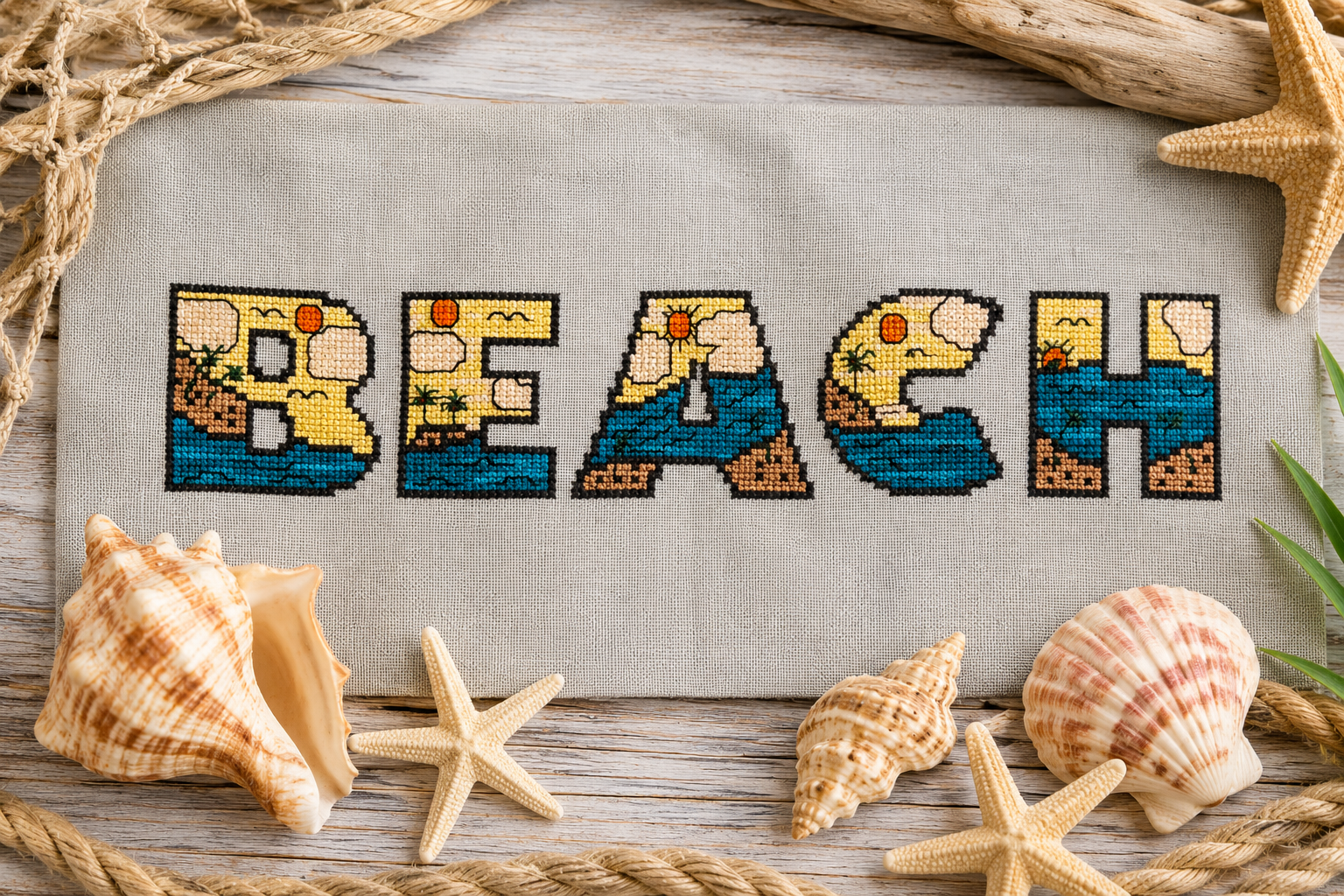 The Beach | Salty Stitcher Designs