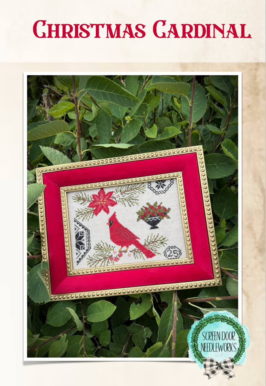 Christmas Cardinal | Screen Door Needleworks