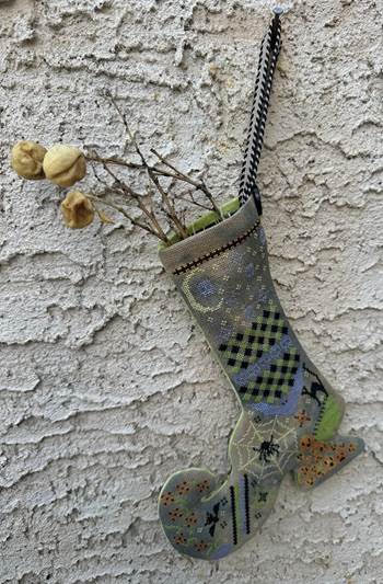 Witch’s Boot Stocking | Rebel Stitcher Designs