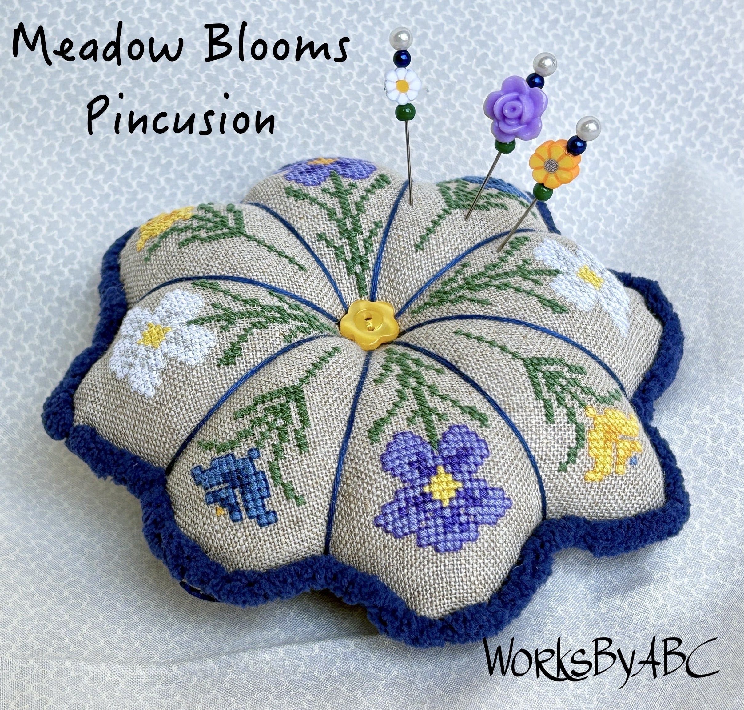 Meadow Blooms Pincushion | WorksByABC