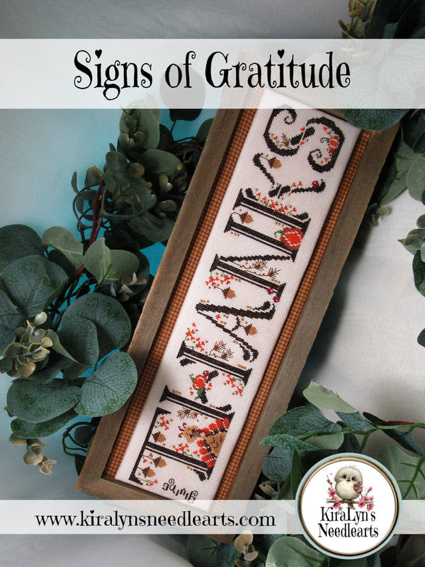 Signs of Gratitude | KiraLyn's Needlearts