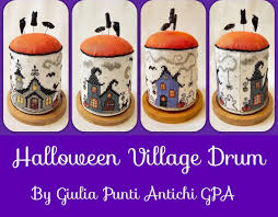 Halloween Village Drum Kit w/ Pins by Giulia Punti Antichi